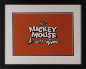 Lot #736 Title card production cel from  Mickey Mouse Anniversary Show - Image 1