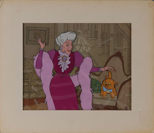 Lot #739 Toulouse and Madame Bonfamille production cel from The Aristocats - Image 1