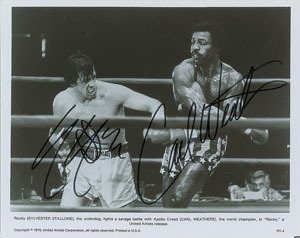 Lot #1137 Sylvester Stallone and Carl Weathers
