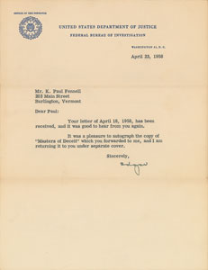 Lot #251 J. Edgar Hoover - Image 5