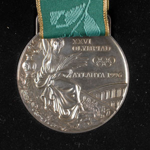 Lot #9133 Atlanta 1996 Summer Olympics Set of Gold, Silver, and Bronze Winner’s Medals - Image 3