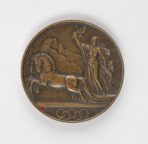 Lot #9032 St. Moritz 1928 Winter Olympics Bronze Participation Medal - Image 1