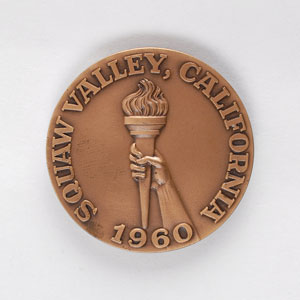 Lot #9074 Squaw Valley 1960 Winter Olympics Bronze Participation Medal - Image 1