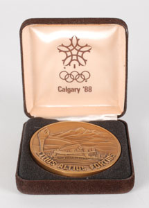 Lot #9117 Calgary 1988 Winter Olympics Bronze Participation Medal - Image 4