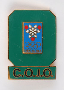 Lot #9087 Grenoble 1968 Winter Olympics Committee Badge - Image 1