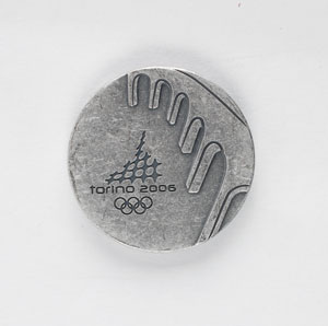 Lot #9147 Torino 2006 Winter Olympics Pewter Participation Medal - Image 2