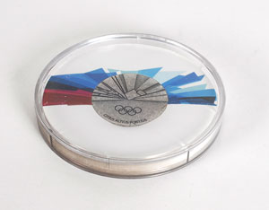 Lot #9147 Torino 2006 Winter Olympics Pewter Participation Medal - Image 3