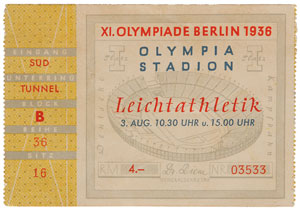 Lot #9055 Berlin 1936 Summer Olympics: Jesse Owens and US Track & Field Signed Postcard - Image 2