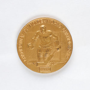 Lot #9075 Squaw Valley 1960 Winter Olympics / World Championship Hockey Gold Winner’s Medal - Image 1