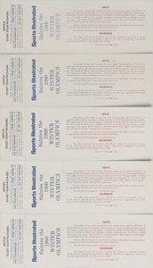 Lot #9107 Lake Placid 1980 Winter Olympics Set of Five USA Preliminary Games Tickets - Image 2