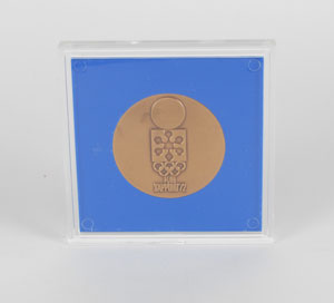 Lot #9093 Sapporo 1972 Winter Olympics Bronze Participation Medal - Image 3
