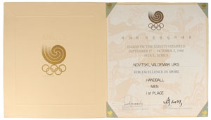 Lot #9123 Seoul 1988 Summer Olympics Winner’s Diploma - Image 3