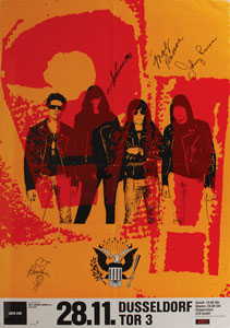 Lot #551 Ramones Dusseldorf Signed Poster