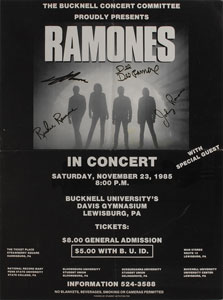 Lot #548 Ramones Bucknell University 1985 Signed