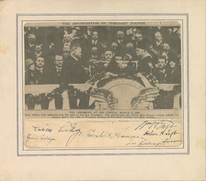 Lot #50 Herbert Hoover, Calvin Coolidge, and William H. Taft - Image 1