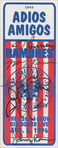 Lot #561 Ramones Signed Ticket