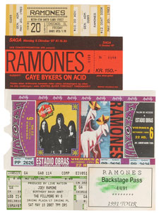 Lot #550 Ramones Concert Tickets - Image 1