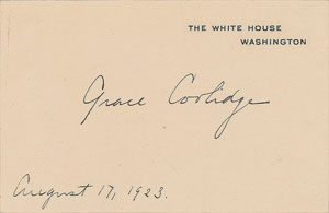 Lot #77 Calvin and Grace Coolidge - Image 1