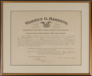 Lot #49 Warren G. Harding - Image 1
