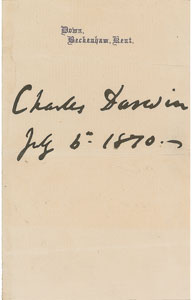 Lot #140 Charles Darwin - Image 1