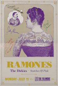 Lot #5241 The Ramones Signed Poster