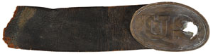 Lot #246 Excavated US Waist Belt Plate with Bullet Strike - Image 2