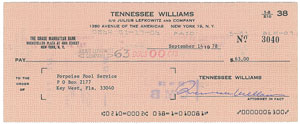 Lot #524 Tennessee Williams
