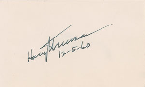 Lot #102 Harry S. Truman - Image 1