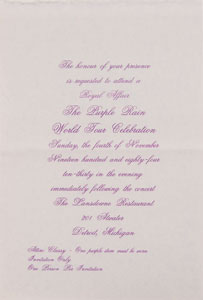 Lot #591 Prince: Purple Rain Invitation and Napkins - Image 4
