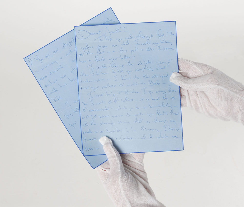 Lot #2043 Jacqueline Kennedy Handwritten Letter to Jack