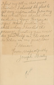 Lot #2070 Titanic Request for Restitution For Passenger Percy Bailey - Image 5
