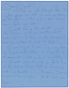 Lot #2043 Jacqueline Kennedy Handwritten Letter to