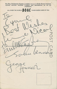 Lot #2104 Beatles Signed Postcard - Image 1