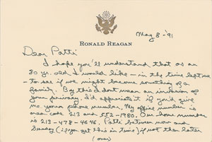 Lot #2044 Ronald Reagan Autograph Letter Signed