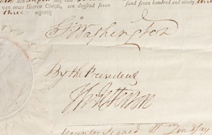 Lot #2024 George Washington and Thomas Jefferson Signed Document - Image 3