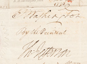 Lot #2024 George Washington and Thomas Jefferson Signed Document - Image 4