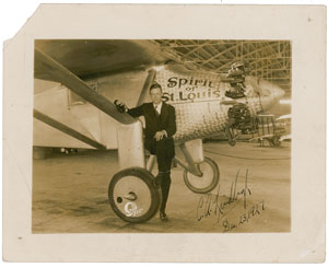 Lot #2073 Charles Lindbergh Signed Photograph - Image 1