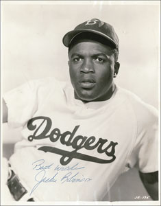 Lot #2019 Jackie Robinson Signed Photograph