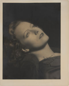 Lot #2089 Greta Garbo Oversized Signed Photograph