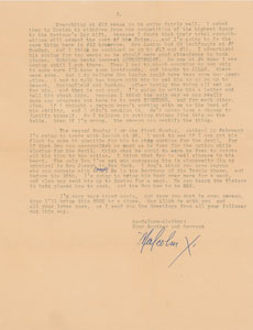 Lot #2018 Malcolm X Typed Letter Signed  - Image 2