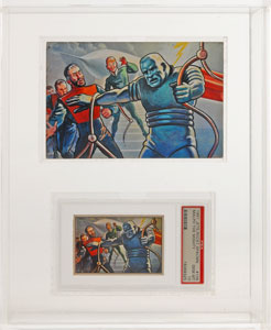 Lot #2085  1951 Bowman Jets, Rockets, and Spacemen Original (108) Card Set and (20) Original Art Board Collection - Image 5