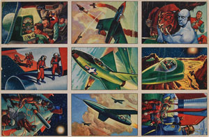 Lot #2085  1951 Bowman Jets, Rockets, and Spacemen Original (108) Card Set and (20) Original Art Board Collection - Image 3