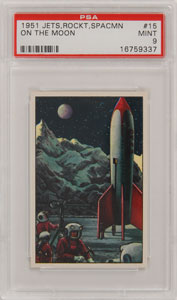 Lot #2085  1951 Bowman Jets, Rockets, and Spacemen Original (108) Card Set and (20) Original Art Board Collection - Image 7