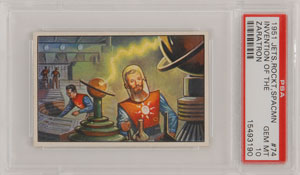 Lot #2085  1951 Bowman Jets, Rockets, and Spacemen Original (108) Card Set and (20) Original Art Board Collection - Image 10