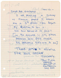 Lot #2013  Archive of Celebrity and Notables Letters Regarding God - Image 3