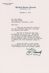Lot #2013  Archive of Celebrity and Notables Letters Regarding God - Image 12