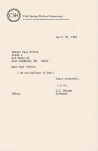Lot #2013  Archive of Celebrity and Notables Letters Regarding God - Image 15