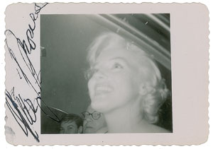 Lot #2090 Marilyn Monroe Signed Original Candid Photograph - Image 1