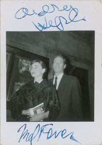 Lot #2091 Audrey Hepburn and Mel Ferrer Signed