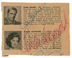 Lot #669 Cary Grant and Susan Hayward - Image 1